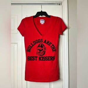 Victoria's Secret Pink Georgia Bulldogs Red Game Day Tshirt